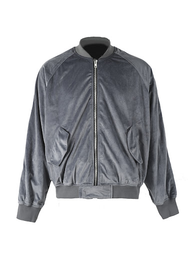 Title 6, Couple Retro Velvet Solid Color Flight Jacket B...