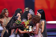 Limpopo born Ndavi Nokeri is congratulated by other contestants after she was crowned  Miss SA 2022 at SunBet Arena at Time Square, Pretoria.