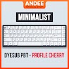 Keycap Nút Bàn Phím Minimalist Bow Dyesub Pbt Màu Đẹp 125 Nút Dành Cho Bàn Phím Cơ