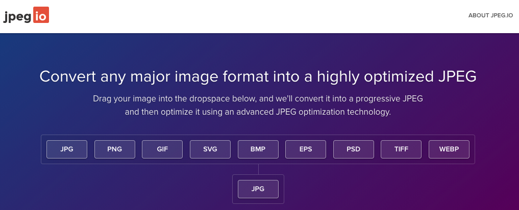jpeg.io screenshot