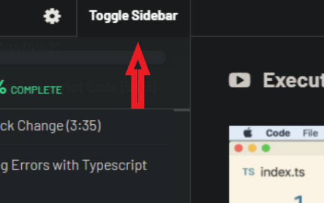 ZTM Toggle Sidebar chrome extension