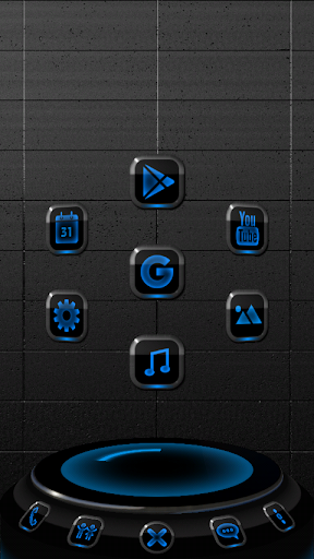 NEON BLUE Next Launcher Theme