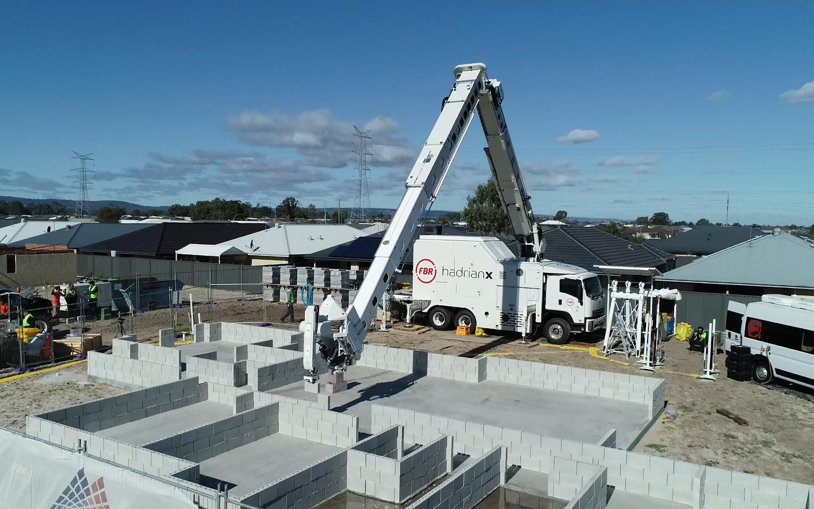 Here is an example of robot laying the bricks.