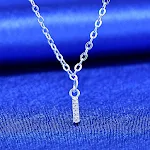 I Zircon Letter Necklace