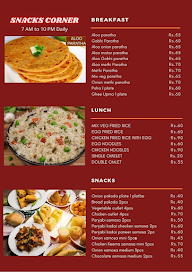 Snacks Corner menu 1