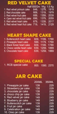 Royal Classic Bakers menu 2