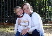 Four-year-old Owen van Vuuren with his mother, Candice Hamman.