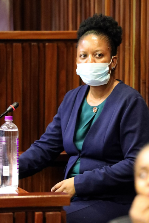 Capt Bongiwe Gqotso, an image analyst from the forensic science laboratory services in Pretoria is testifying in the trial of the four police officers accused of the murder of Mthokozisi Ntumba.