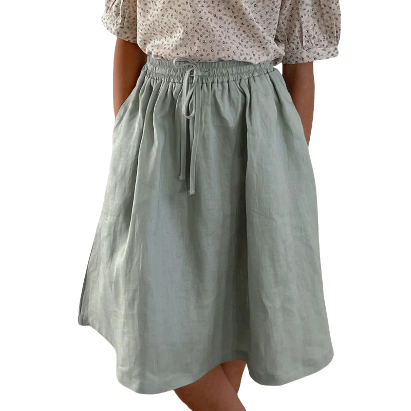 Mori Girl Style Tencel Linnen rok voor kinderen. Zacht, ademend en comfortabel. Ideaal voor meisjes. Perfect voor dagelijks gebruik en spelen.