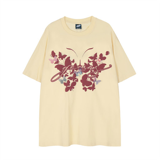 Title 10, Butterfly Puff Print Short Sleeve T-shirt for M...
