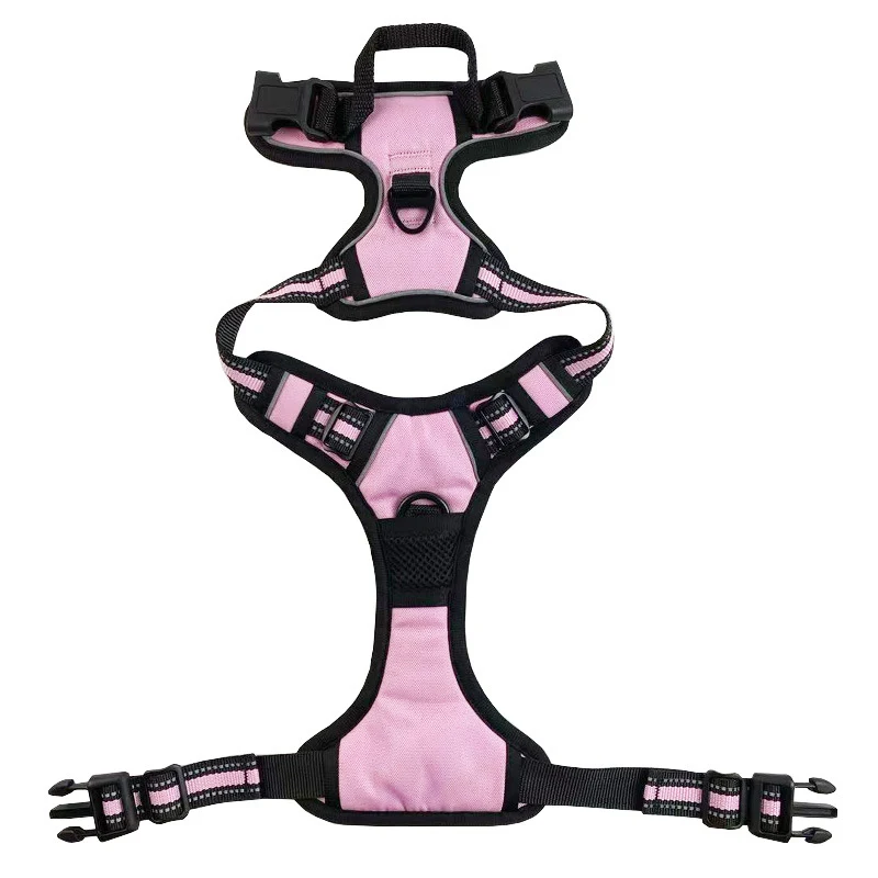 Harnais réfléchissant en nylon Amazon pour chiens grands et moyens. Sécurité et visibilité accrues lors des promenades.