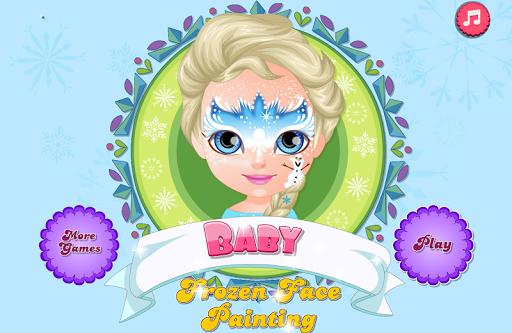 Baby Frozen Face Painting