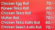 Zaika Kathi Rolls menu 2