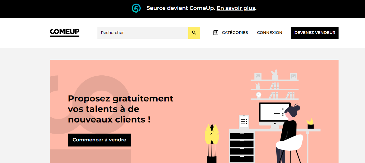 Plateforme freelance ComeUp 