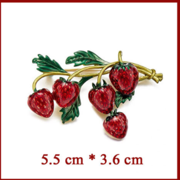 Title 2, Sweet And Lovely Flower Strawberry Female Brooc...