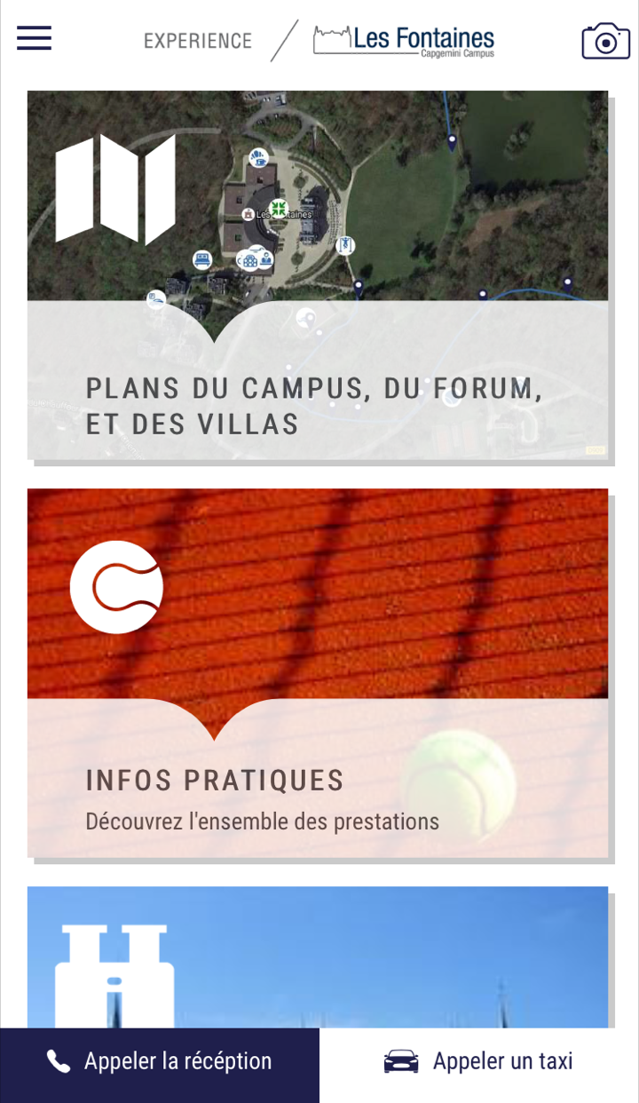 Android application Les Fontaines screenshort