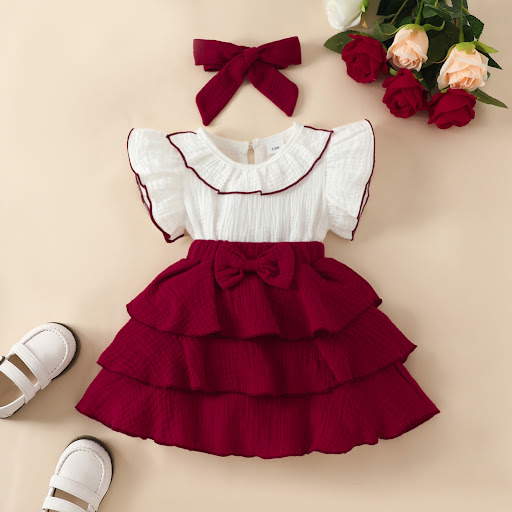Title 1, European and American Baby Girl Bow Cake Dress,...