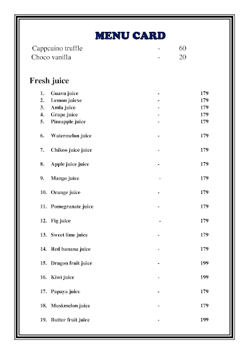 Madurai Achi Mess menu 