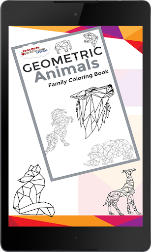 Animal Geometric Coloring Book