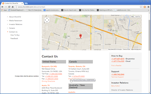 ShoreTel Sky Web Dialer