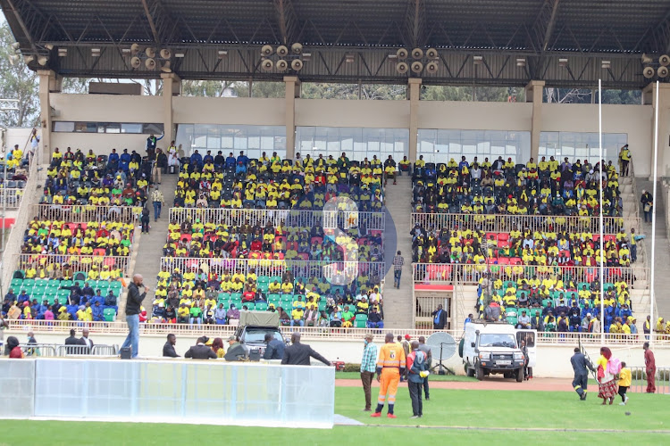 Supporters of Deputy President William Ruto at Nyayo Stadium on August 6, 2022