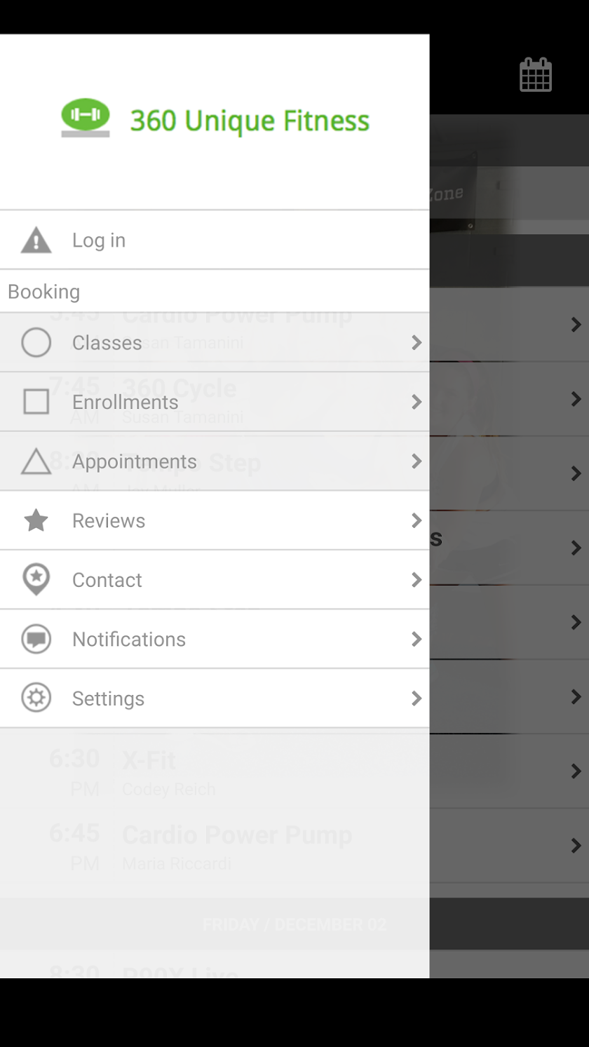 Unique Fitness 360 Screen 2