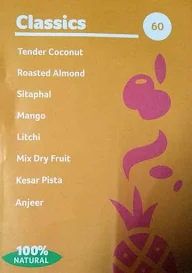 Natural Fusion Beyond Ice Cream menu 3