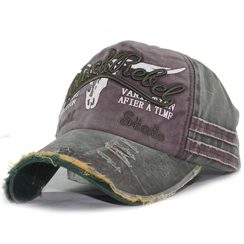 Gorra de béisbol gorra completa lavada