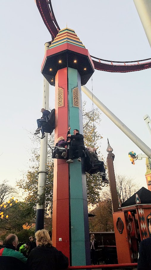 Visiting Tivoli Amusement park during Halloween decoration time, October 2018