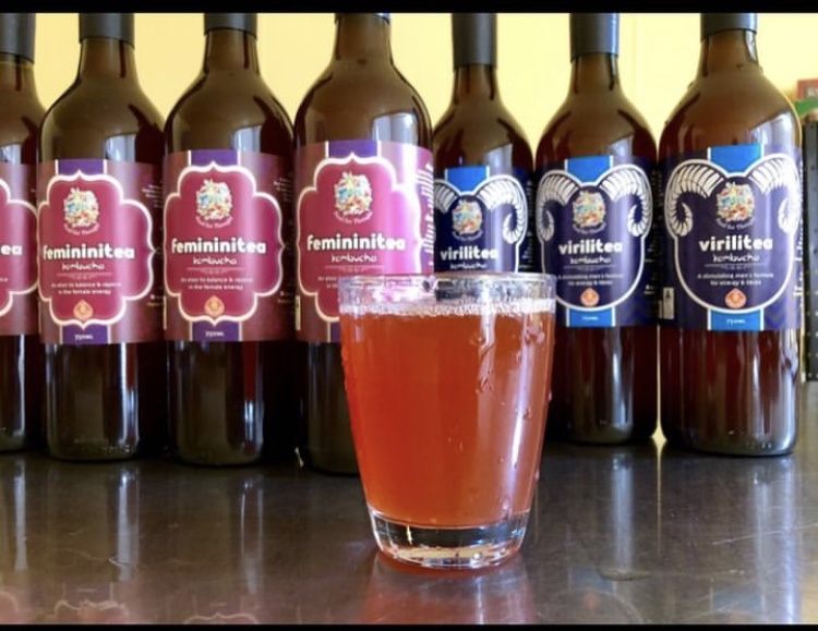 Herbal Kombucha Hand crafted and brewed in aged oak wine barrels