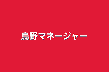 「烏野マネージャー」のメインビジュアル