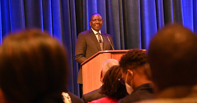DP William Ruto when he met scholars, students, the clergy and Kenyans living in the US.
