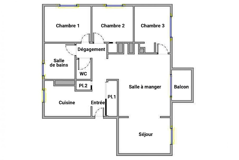 Vente appartement 5 pièces 78 m² à Chelles (77500), 235 000 €