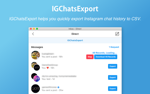 IGChatsExport - Download Instagram Messages