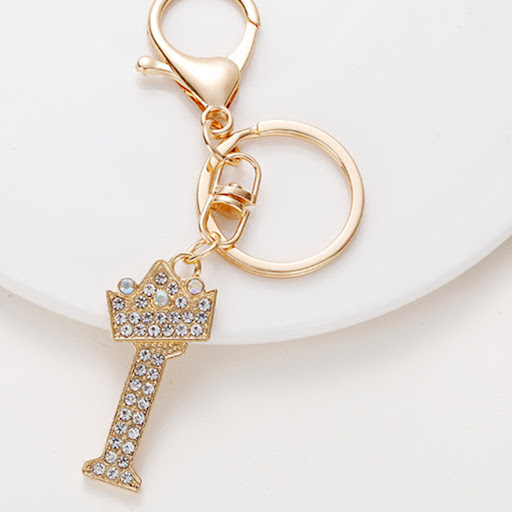 Title 14, Metal Diamond-encrusted 26 English Crown Alphab...
