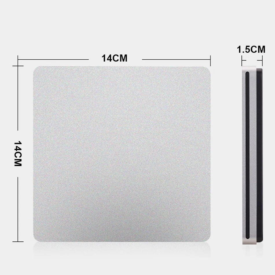 Gravador de CD Externo Portátil Ultradelgado com Sucção – Queime e Leia CDs Facilmente, Design Fino e Leve