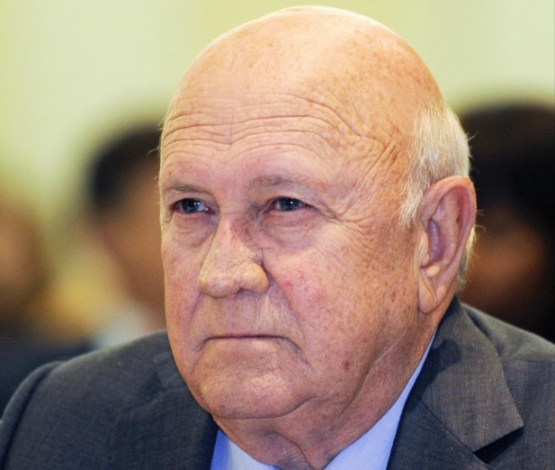 Former president FW de Klerk.