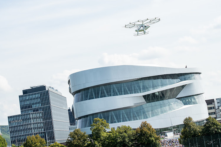 The Daimler-supported Volocopter project has built a prototype that can transport two adults. Picture: SUPPLIED