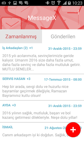 MessageX SMS Zamanlama