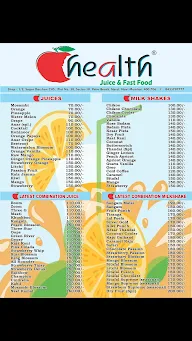 Health Juice & Fast Food menu 2