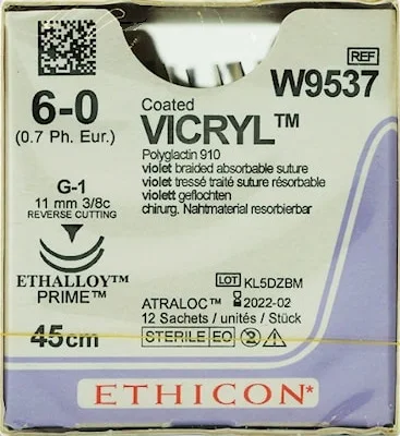 Vicryl 6/0 2xG1 45cm W9537