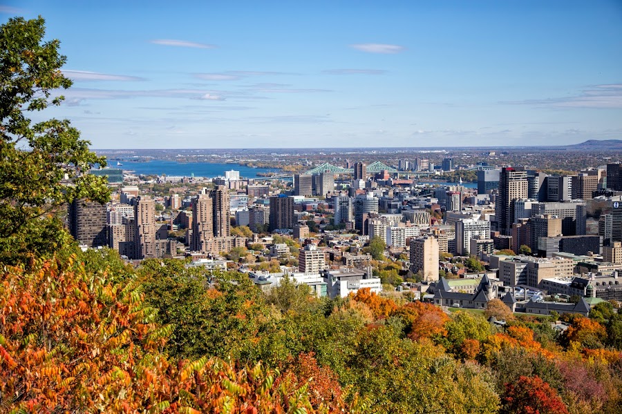 Mont Royal, Montreal, widok ze szczytu, panorama