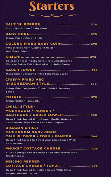 Bamboo Kitchen-Anna Nagar menu 