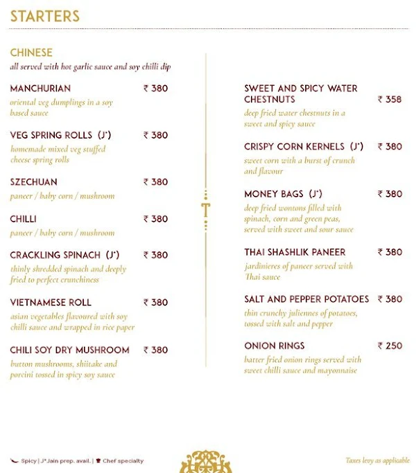 Tatva menu 