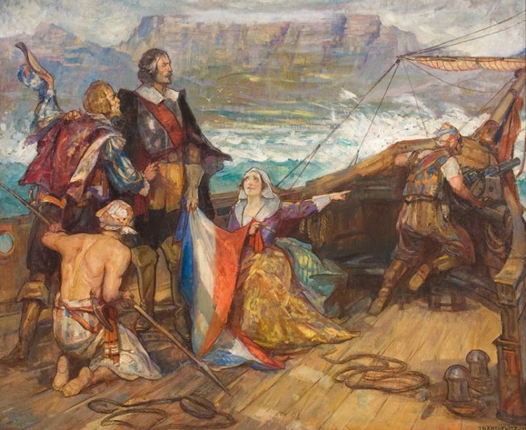 The Arrival of Jan van Riebeeck at the Cape,1652. PICTURE: JOHN HENRY AMSHEWITZ