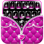 Cover Image of Descargar Pink Diamond zipper keyboard 10001003 APK