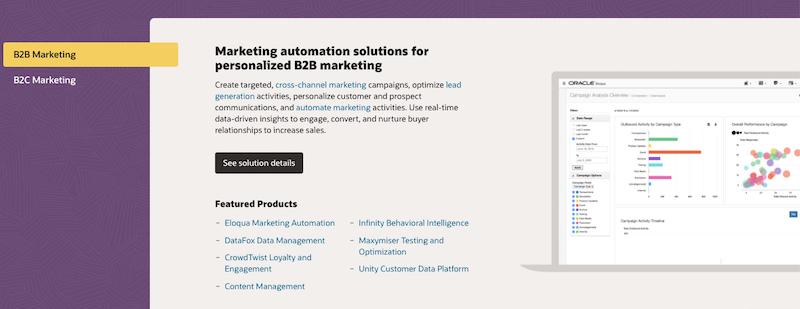 Oracle CX Marketing: soluciones de marketing B2B 