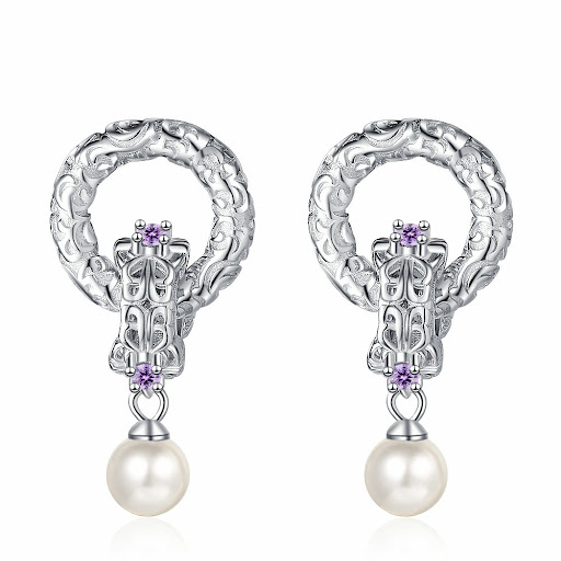 Title 1, 925 Sterling Silver Tang Grass Pattern Earrings...