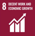 The logo for SDG 8.