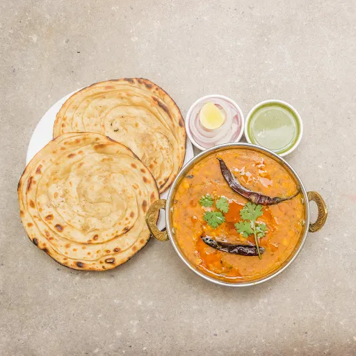 Kadhai Paneer With 2 Plain Paratha